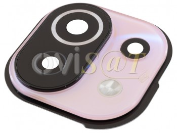 Lente de cámaras traseras con embellecedor rosa melocotón "Peach Pink (Tuscany Coral)" para Xiaomi Mi 11 Lite, M2101K9AG, M2101K9AI